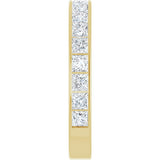 10K Gold Square Natural Diamond Channel-Set Anniversary Band – 2 7/8 CTW - Yellow Gold - view 4