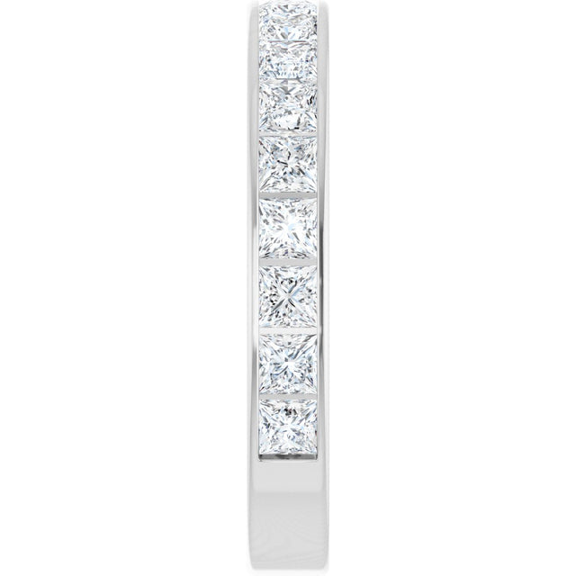 10K Gold Square Natural Diamond Channel-Set Anniversary Band – 2 1/4 CTW - White Gold - view 4