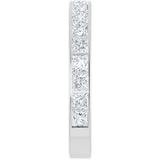 10K Gold Square Natural Diamond Channel-Set Anniversary Band – 2 3/4 CTW - White Gold - view 4