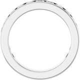 14K Gold Square Lab-Grown Diamond Channel-Set Anniversary Band – 3x3 mm Stones - White Gold - view 2