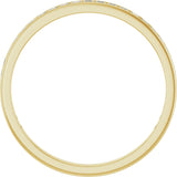 14K Gold Square Lab-Grown Diamond Channel-Set Anniversary Band – 2x2 mm Stones (1 3/8 CTW) - Yellow Gold - view 2