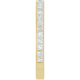14K Gold Square Lab-Grown Diamond Channel-Set Anniversary Band – 2.5x2.5 mm Stones (2 1/3–2 3/8 CTW) - Yellow Gold - view 4