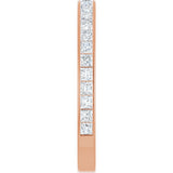 14K Gold Square Lab-Grown Diamond Channel-Set Anniversary Band – 2.5x2.5 mm Stones (2 1/3–2 3/8 CTW) - Rose Gold - view 4