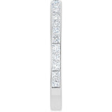 14K Gold Square Lab-Grown Diamond Channel-Set Anniversary Band – 2.5x2.5 mm Stones (2 1/3–2 3/8 CTW) - White Gold - view 4