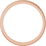 14K Gold Square Lab-Grown Diamond Channel-Set Anniversary Band – 2x2 mm Stones - Rose Gold - view 2