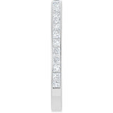 14K Gold Square Lab-Grown Diamond Channel-Set Anniversary Band – 2.25x2.25 mm Stones (2 CTW) - White Gold - view 4