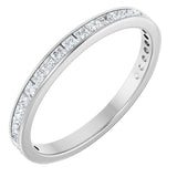 14K Gold Square Lab-Grown Diamond Channel-Set Anniversary Band – 2.25x2.25 mm Stones (2 CTW) - White Gold