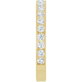 14K Gold Round Natural Diamond Channel-Set Anniversary Band – 3 mm Stones (1 7/8–2 CTW) - Yellow Gold - view 4