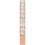 14K Gold Round Lab-Grown Diamond Channel-Set Anniversary Band – 3 mm Stones (1 7/8–2 CTW) - Rose Gold - view 4