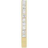 14K Gold Square Lab-Grown Diamond Channel-Set Anniversary Band – 2.5x2.5 mm Stones (2 1/3–2 3/8 CTW) - Yellow Gold - view 4