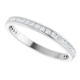 14K Gold Square Lab-Grown Diamond Channel-Set Anniversary Band – 1.5x1.5 mm Stones - White Gold - view 5