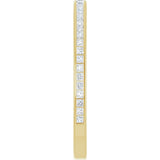 14K Gold Square Lab-Grown Diamond Channel-Set Anniversary Band – 1.5x1.5 mm Stones (3/4 CTW) - Yellow Gold - view 4