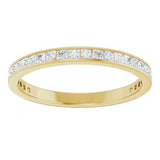 14K Gold Square Lab-Grown Diamond Channel-Set Anniversary Band – 2.25x2.25 mm Stones (2 CTW) - Yellow Gold - view 3
