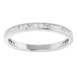 14K Gold Square Lab-Grown Diamond Channel-Set Anniversary Band – 2.25x2.25 mm Stones (2 CTW) - White Gold - view 3