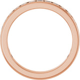 14K Gold Square Natural Diamond Channel-Set Anniversary Band – 1.75x1.75 mm Stones - Rose Gold - view 2