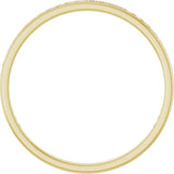 14K Gold Square Natural Diamond Channel-Set Anniversary Band – 1.5x1.5 mm Stones (3/4 CTW) - Yellow Gold - view 2