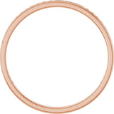 14K Gold Square Lab-Grown Diamond Channel-Set Anniversary Band – 1.5x1.5 mm Stones (3/4 CTW) - Rose Gold - view 2