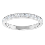 14K Gold Square Natural Diamond Channel-Set Anniversary Band – 2.5x2.5 mm Stones (2 1/3–2 3/8 CTW) - White Gold - view 3