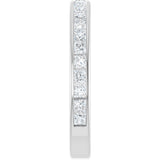 14K Gold Square Natural Diamond Channel-Set Anniversary Band – 1.75x1.75 mm Stones - White Gold - view 4