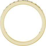 14K Gold Square Lab-Grown Diamond Channel-Set Anniversary Band – 3x3 mm Stones (3 5/8 CTW) - Yellow Gold - view 2