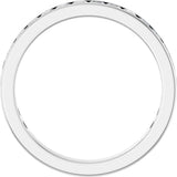 14K Gold Square Natural Diamond Channel-Set Anniversary Band – 3x3 mm Stones (3 5/8 CTW) - White Gold - view 2