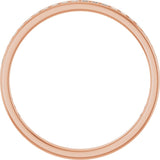 14K Gold Square Lab-Grown Diamond Channel-Set Anniversary Band – 1.5x1.5 mm Stones (3/4 CTW) - Rose Gold - view 2