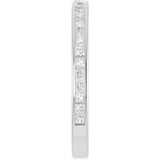 14K Gold Square Lab-Grown Diamond Channel-Set Anniversary Band – 1.5x1.5 mm Stones - White Gold - view 4