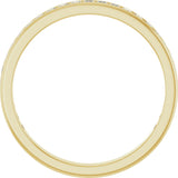 14K Gold Square Lab-Grown Diamond Channel-Set Anniversary Band – 1.5x1.5 mm Stones - Yellow Gold - view 2