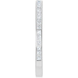 14K Gold Square Lab-Grown Diamond Channel-Set Anniversary Band – 1.75x1.75 mm Stones - White Gold - view 4
