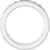 14K Gold Square Natural Diamond Channel-Set Anniversary Band – 2.5x2.5 mm Stones - White Gold - view 2