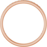 14K Gold Square Natural Diamond Channel-Set Anniversary Band – 1.75x1.75 mm Stones - Rose Gold - view 2