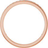 14K Gold Square Lab-Grown Diamond Channel-Set Anniversary Band – 2x2 mm Stones - Rose Gold - view 2
