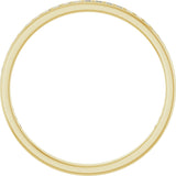 14K Gold Square Natural Diamond Channel-Set Anniversary Band – 1.5x1.5 mm Stones (3/4 CTW) - Yellow Gold - view 2