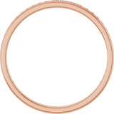 14K Gold Square Lab-Grown Diamond Channel-Set Anniversary Band – 1.5x1.5 mm Stones (3/4 CTW) - Rose Gold - view 2
