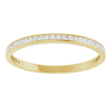14K Gold Square Lab-Grown Diamond Channel-Set Anniversary Band – 1.5x1.5 mm Stones (3/4 CTW) - Yellow Gold - view 3