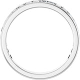 14K Gold Straight Baguette Lab-Grown Diamond Channel-Set Anniversary Band – 3x2 mm Stones - White Gold - view 2