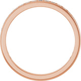 14K Gold Square Lab-Grown Diamond Channel-Set Anniversary Band – 2x2 mm Stones - Rose Gold - view 2