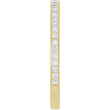 14K Gold Square Lab-Grown Diamond Channel-Set Anniversary Band – 1.75x1.75 mm Stones (1 1/5–1 1/4 CTW) - Yellow Gold - view 4