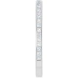 14K Gold Square Natural Diamond Channel-Set Anniversary Band – 1.75x1.75 mm Stones (1 1/5–1 1/4 CTW) - White Gold - view 4