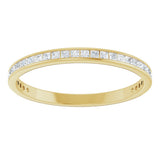 14K Gold Square Natural Diamond Channel-Set Anniversary Band – 1.75x1.75 mm Stones (1 1/5–1 1/4 CTW) - Yellow Gold - view 3