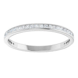 14K Gold Square Natural Diamond Channel-Set Anniversary Band – 1.75x1.75 mm Stones (1 1/5–1 1/4 CTW) - White Gold - view 3