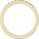 14K Gold Square Lab-Grown Diamond Channel-Set Anniversary Band – 3x3 mm Stones (3 5/8 CTW) - Yellow Gold - view 2