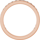 14K Gold Square Natural Diamond Channel-Set Anniversary Band – 3x3 mm Stones (3 5/8 CTW) - Rose Gold - view 2