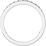 14K Gold Square Natural Diamond Channel-Set Anniversary Band – 3x3 mm Stones (3 5/8 CTW) - White Gold - view 2
