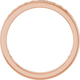 14K Gold Square Lab-Grown Diamond Channel-Set Anniversary Band – 1.5x1.5 mm Stones - Rose Gold - view 2
