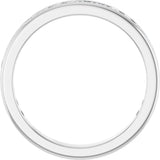 14K Gold Square Lab-Grown Diamond Channel-Set Anniversary Band – 1.5x1.5 mm Stones - White Gold - view 2