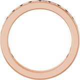 10K Gold Square Natural Diamond Channel-Set Anniversary Band – 2 3/8 CTW - Rose Gold - view 2