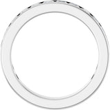 10K Gold Square Natural Diamond Channel-Set Anniversary Band – 2 7/8 CTW - White Gold - view 2
