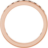 14K Gold Round Lab-Grown Diamond Channel-Set Anniversary Band – 3 mm Stones - Rose Gold - view 2