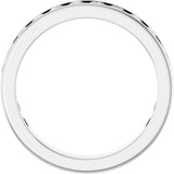 14K Gold Round Lab-Grown Diamond Channel-Set Anniversary Band – 3 mm Stones - White Gold - view 2